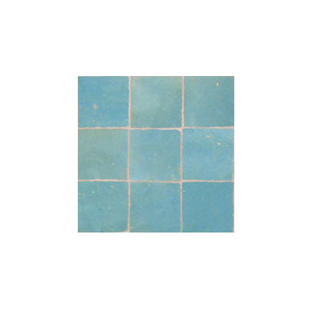 Mosaic House Moroccan tile Rceef 13 SM Light Turquoise  solid zellige, mosaic, zellij, field, pattern, glaze, simple, classic, grid, squares 